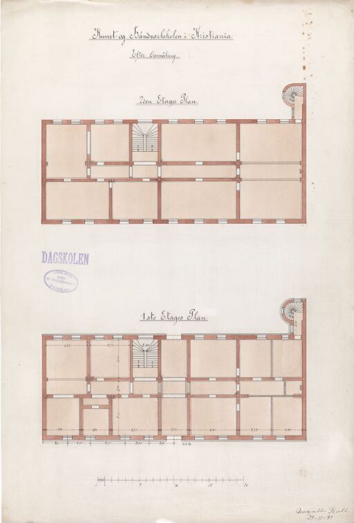 Floor plans for the College of Arts and Crafts