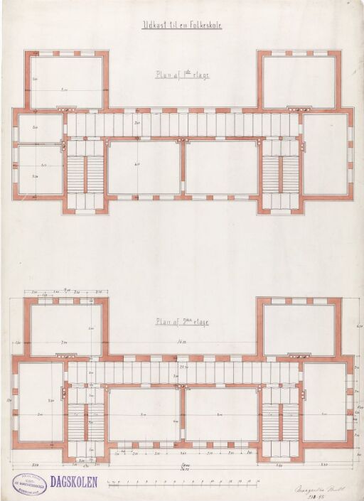 Floor plans for a school building