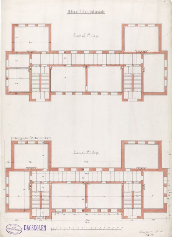 Etasjeplaner til en folkeskole