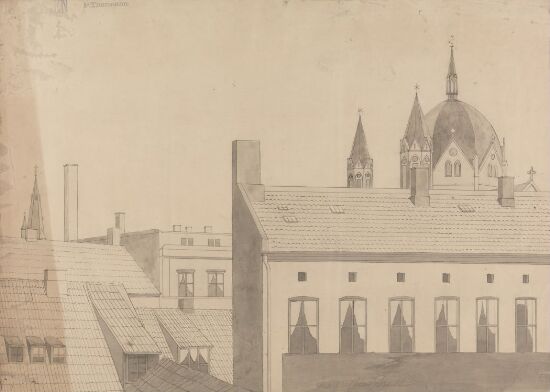 Utsikt fra Tegneskolegaarden