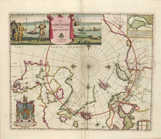 Kart over Nordpolen og tilstøtende områder