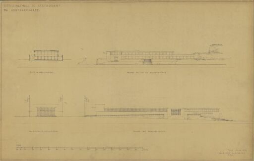 Design for an exhibition- and restaurant building