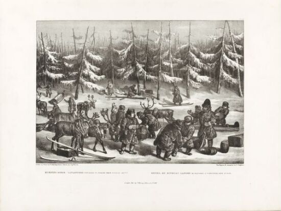 Morning scene. Laplanders preparing to pursue their journey Dec. 7.