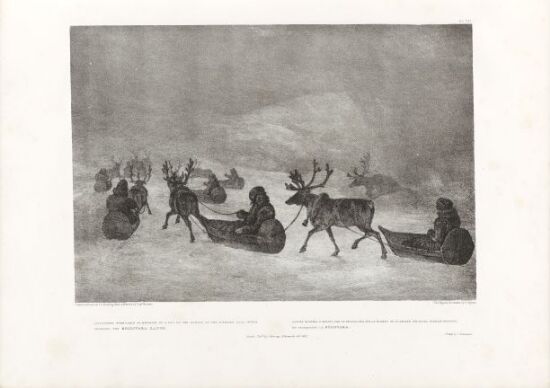 Laplanders overtaken at midnight by a fog on the summit of the Finmark Alps, while crossing the Sollivara Range