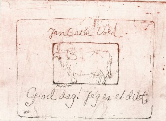 Goddag! Jeg er et dikt. Omslag Jan Erik Vold, "Goddag! Jeg er et dikt"