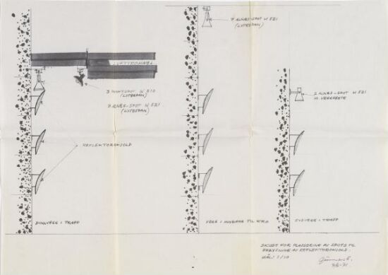 Belysning av reflektorskjold