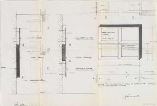 Utsmykning av kro-vegg i Chateau Neuf