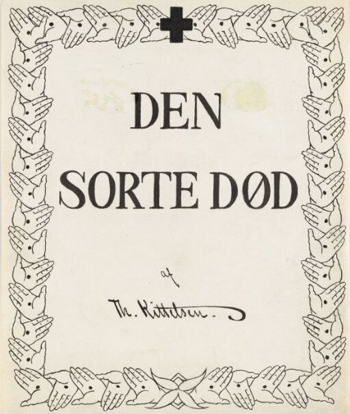 Den sorte død. Utkast til tittelblad, Svartedauen, 1900