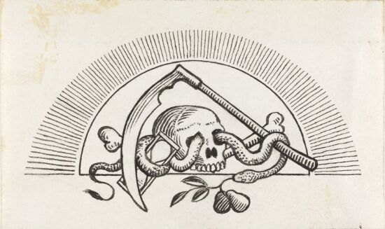 Hun farer landet rundt, sluttvignett. Til "Svartedauen", 1900