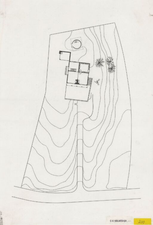Garden shed at Ullernkollen 12, site plan