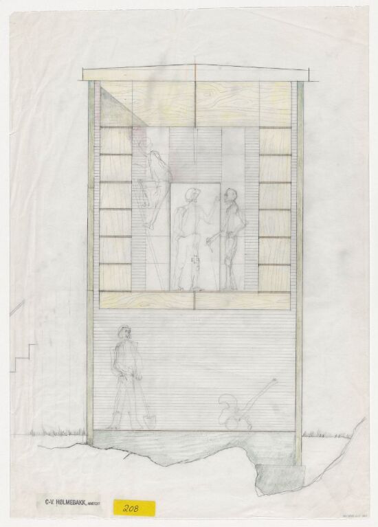 Uthus i Ullernkollen 12, snittegning