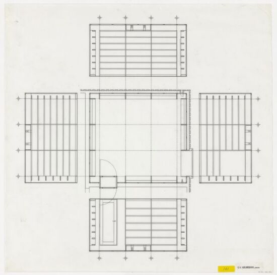 Bibliotek i Ullernkollen 12, Oppriss og plantegning