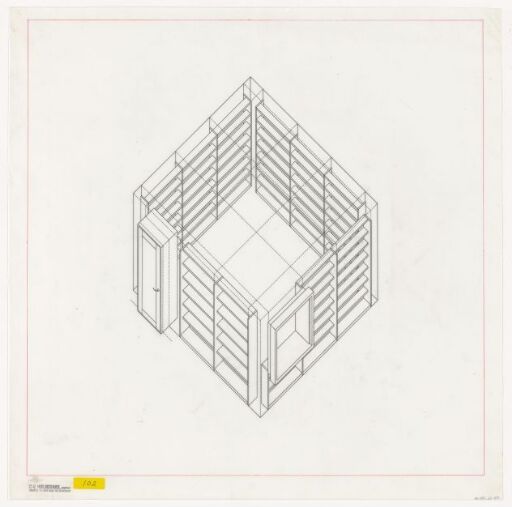 Bibliotek i Ullernkollen 12, aksonometrisk tegning