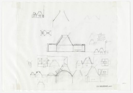 Bårehus i Asker, skisse