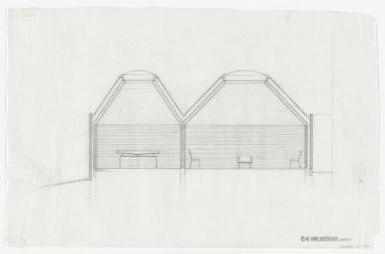 Bårehus i Asker, snittegning