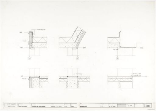 Bårehus ved Asker krematorium, detaljsnitt