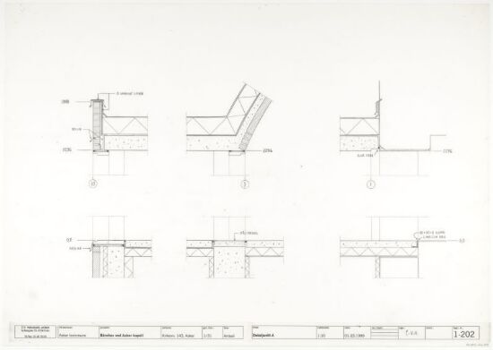 Bårehus ved Asker krematorium, detaljsnitt