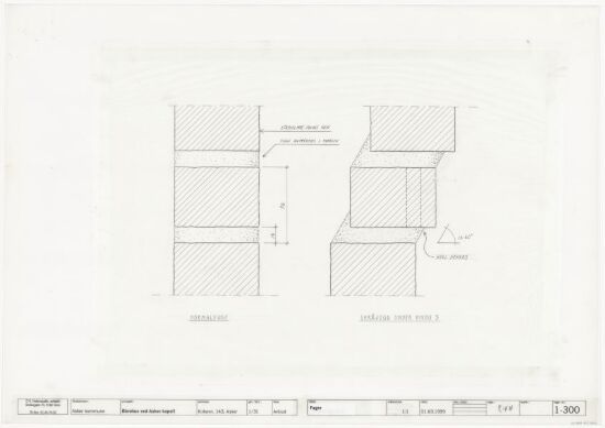Bårehus ved Asker krematorium, fuger