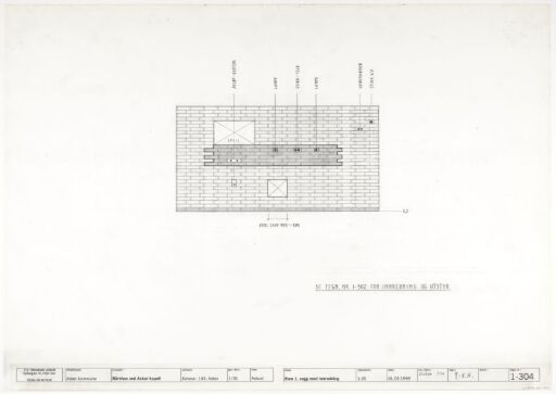 Mortuary at Asker Crematorium, schematic drawing