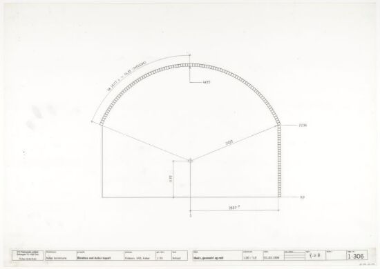 Bårehus ved Asker krematorium, hvelvets geometri
