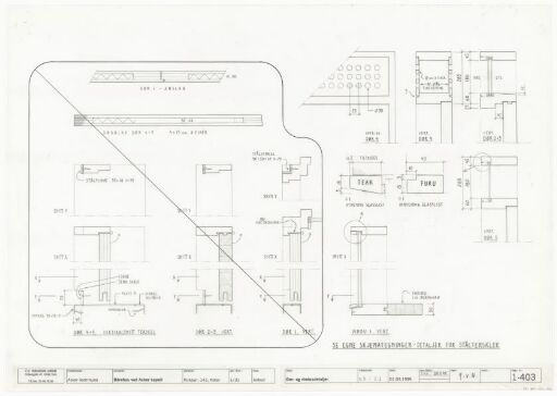 Bårehus ved Asker Krematorium, dør- og vindusdetaljer