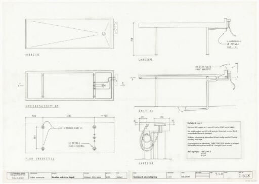 Bårehus ved Asker krematorium, stellebord