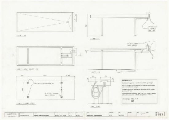 Bårehus ved Asker krematorium, stellebord
