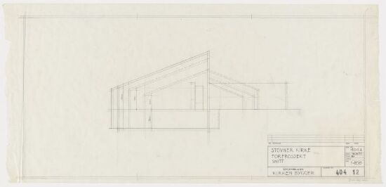 Stovner Church, cross-section