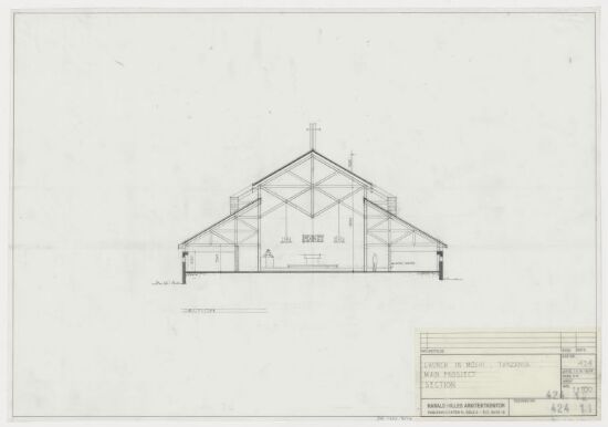 Church in Moshi, cross-section