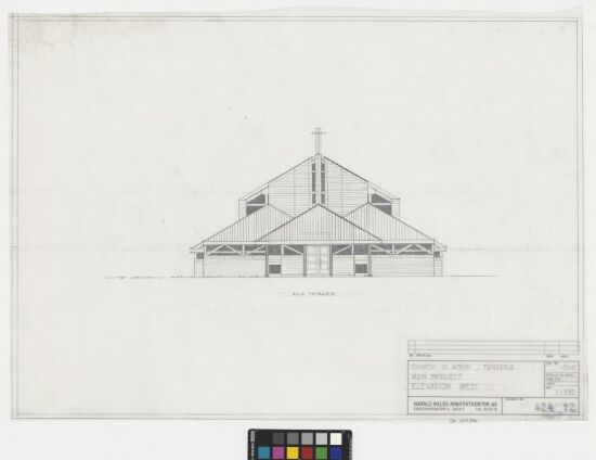 Church in Moshi, west elevation