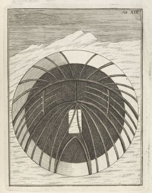 A Winter Tent Seen from Above