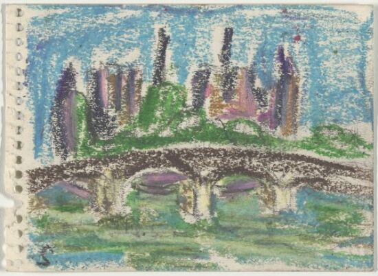 Landscape with Bridge and City