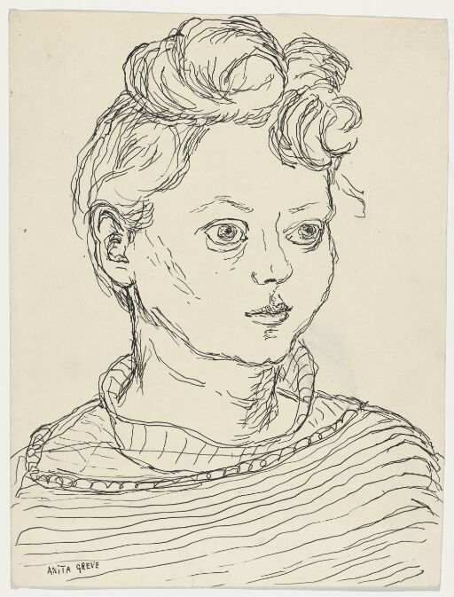 Sigrid Mareng. Portrait from Grini prison camp