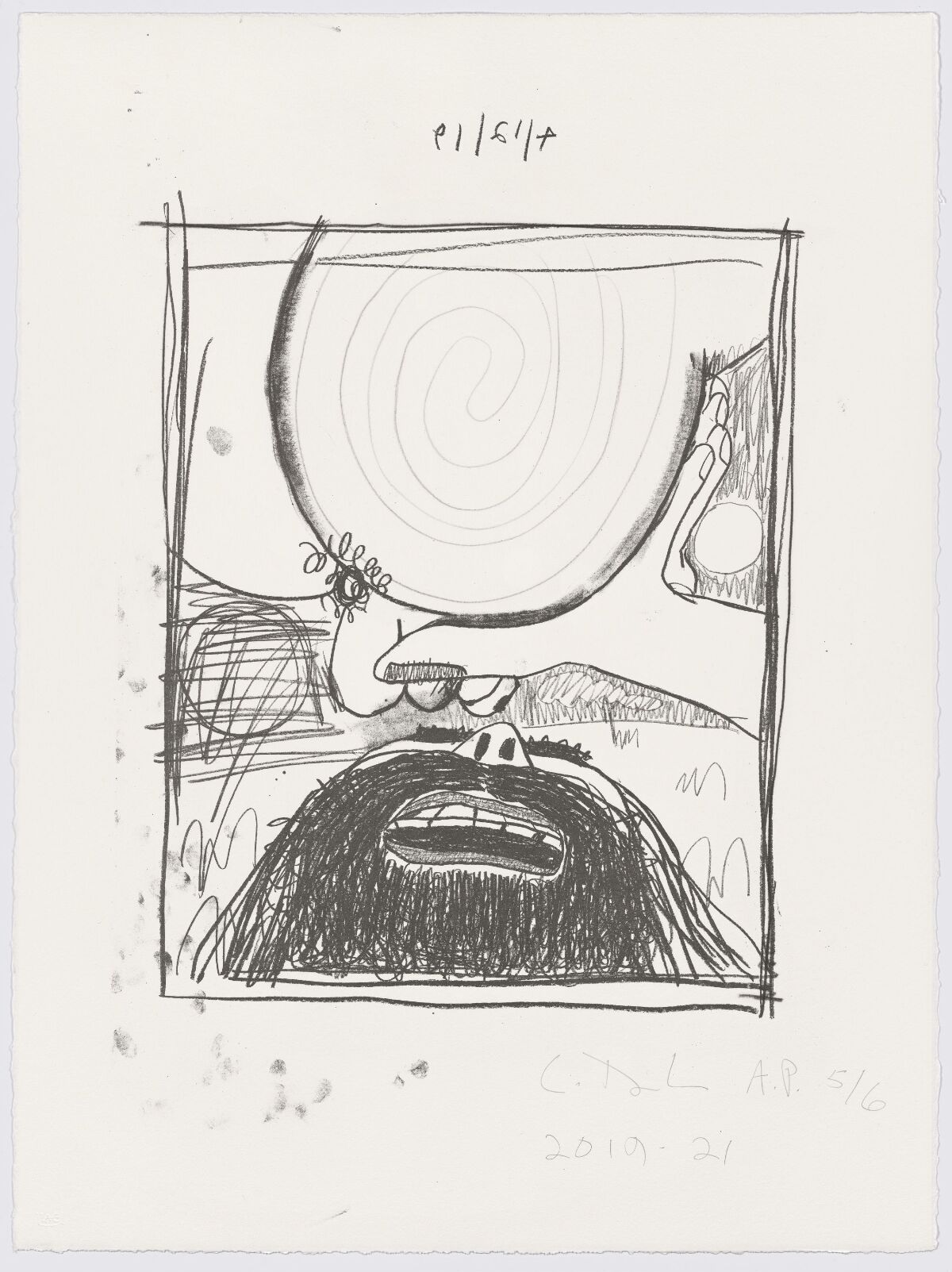 Carroll Dunham, Universal Limited Art Editions (ULAE), Wrestling
