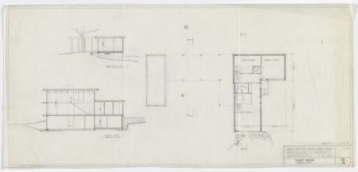 Own house, section and basement plan