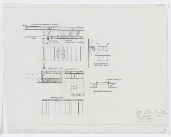Eget hus, utkast til snittdetaljer