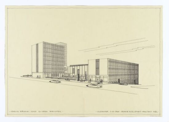 Narvik rådhus, kino, el-verk, bibliotek