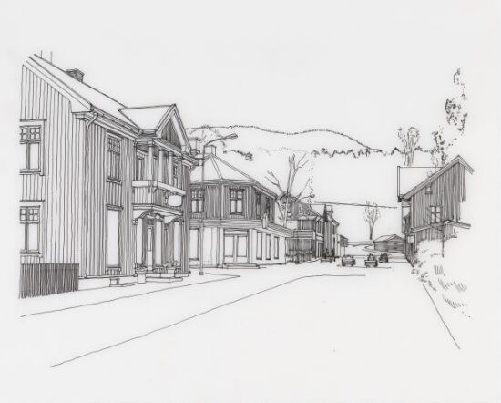 Registreringstegning for reguleringsplan for Vålebru (senere Ringebu)