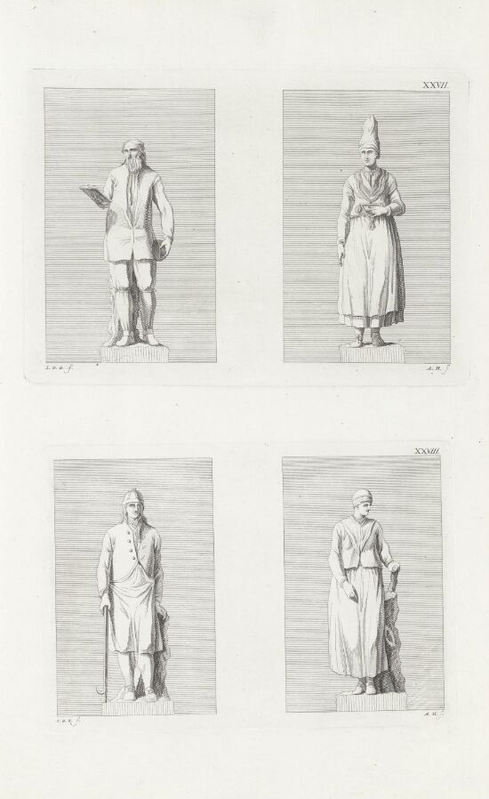 XXVII. Mann og kvinne fra Bygland; XXVIII. Mann og kvinne fra Strinda