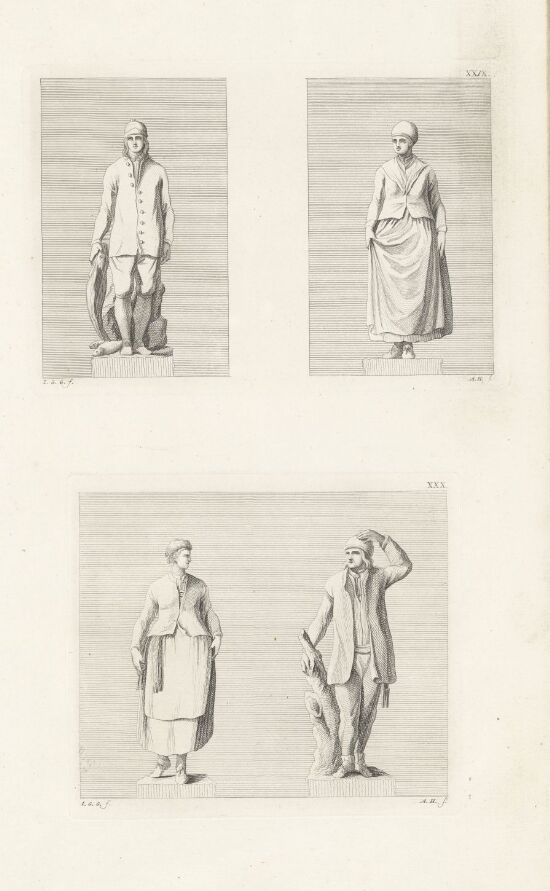 XXIX. Mann og kvinne fra Hitra; XXX. Ung bonde og kvinne fra Fana