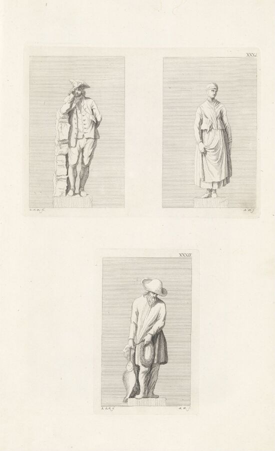 XXXI. Mann og kvinne fra Mandal; XXXII. Mann fra Falnes