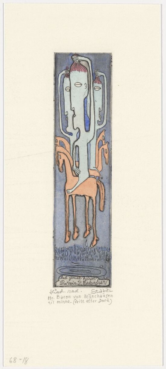 Hr. Baron von Münchausen til minne (fritt etter Doré)