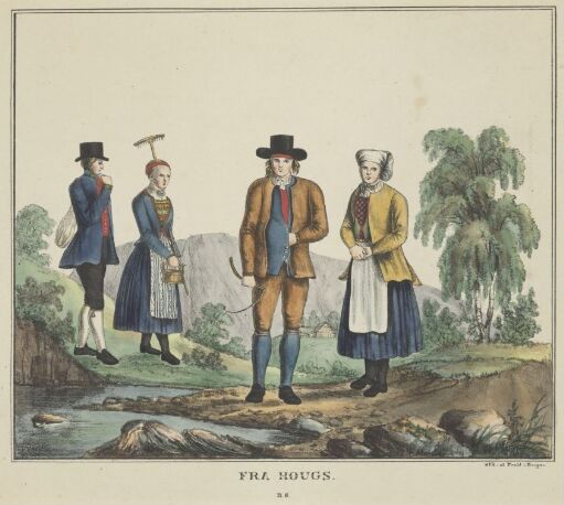 Fra Haus i Hordaland. Norske nasjonaldrakter