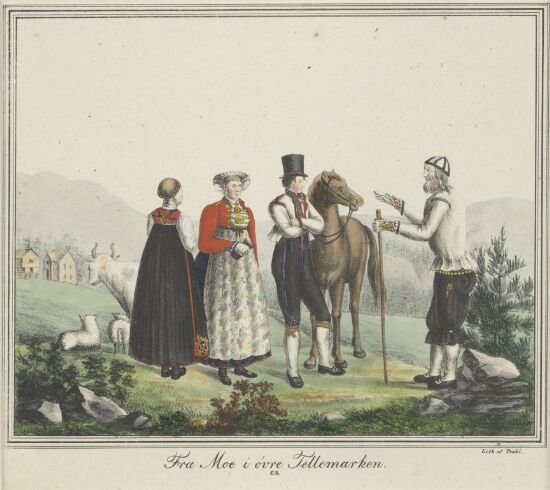 Fra Mo i Telemark. Norske nasjonaldrakter