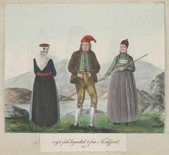 Fra Sogndal og Nordfjord. Norske nasjonaldrakter
