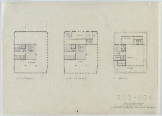 Forprosjekt til Dovregården, etasjeplaner