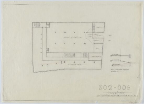 Forprosjekt til Dovregården, plan av underkjeller