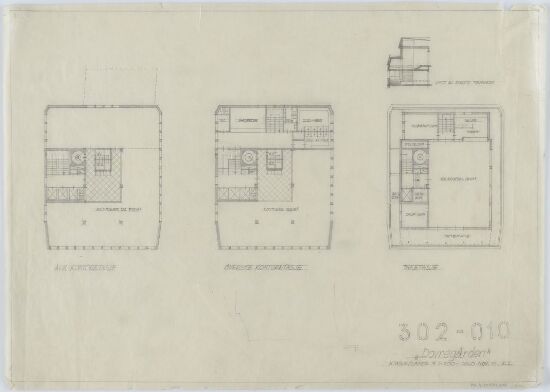 Forprosjekt til Dovregården, etasjeplaner