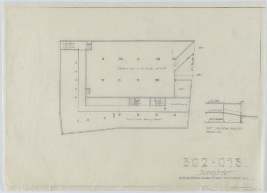 Forprosjekt til Dovregården, plan av underkjeller