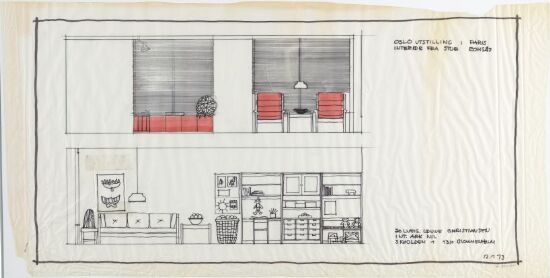 Fra en stue på Romsås, oppriss